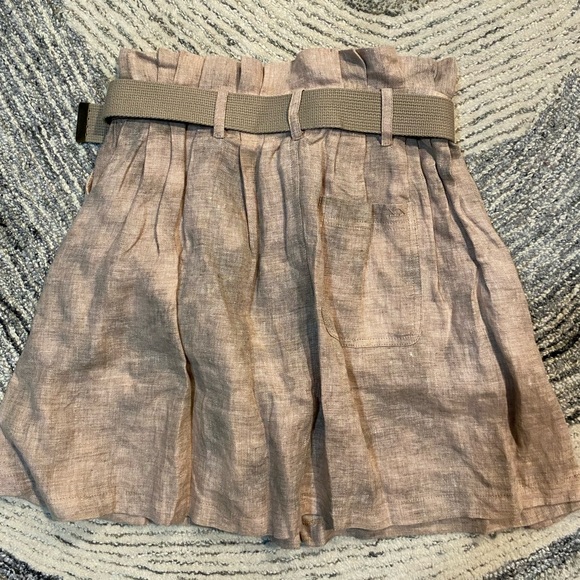 ELIZABETH & JAMES Linen Skirt with Belt - Picture 2 of 4